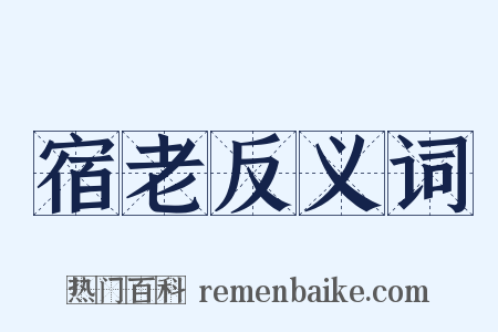 宿老反义词是什么意思的图片